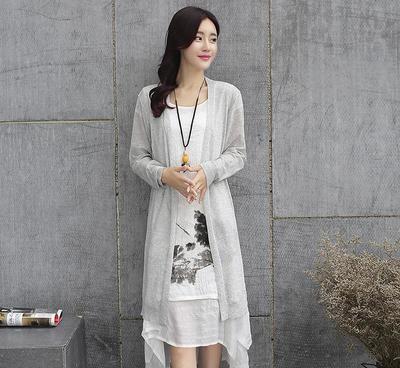 2016春夏新風尚 韓版印花棉麻兩件套女裝SY1解析